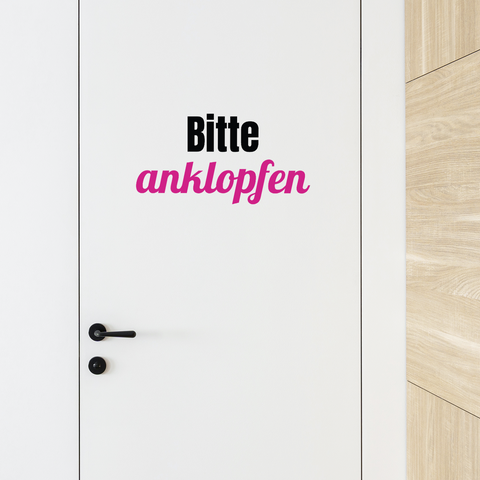 Türbeschriftung Klebebuchstaben