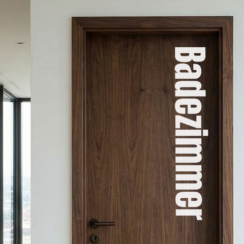 Türbeschriftung Klebebuchstaben