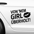 Von nem girl überholt Aufkleber - Beispielansicht