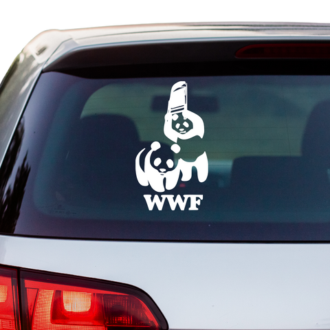 WWF Fakelogo Aufkleber - Beispielansicht