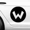 W Symbol Aufkleber - Beispielansicht