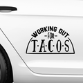 Working out for Tacos Aufkleber - Beispielansicht
