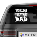 World greatest dad Aufkleber Nr 2 - Beispielansicht
