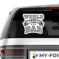 World greatest dad Aufkleber Nr 4 - Beispielansicht