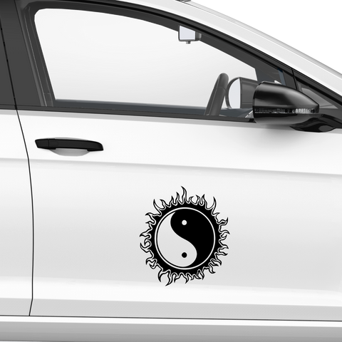 YingYang Feuer Aufkleber - Beispielansicht