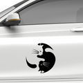 YingYang Katzen Aufkleber - Beispielansicht