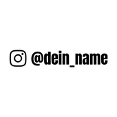 Instagram Name 2er set. Aufkleber