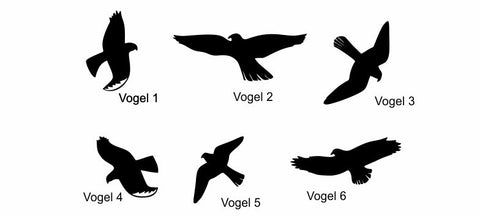 Vogelschutz Raubvögel Silhouetten Aufkleber