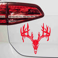 aufklber-hirsch-geweih-schaedel-rot