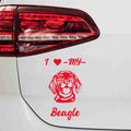aufkleber-beagle-hund-i-love-rot