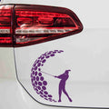 aufkleber-golfspielerin-mit-golfball-violett