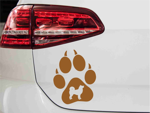 aufkleber-hundepfote-akita-hund-bronce