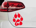 aufkleber-hundepfote-pointer-hunderasse-rot