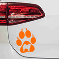aufkleber-hundepfote-samoyed-hunderasse-orange