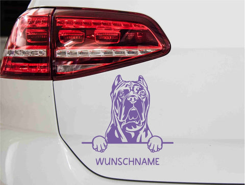 aufkleber-portrait-canecorso-hund-lavendel