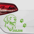 autoaufkleber-golden-retriever-kopf-mit-wunschnamen-gruen