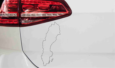 Schweden Landkarte Autoaufkleber