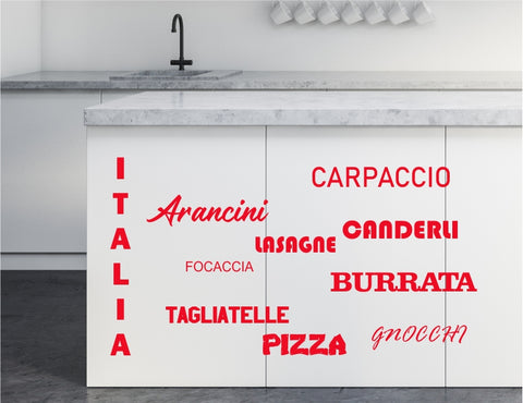 italien-essen-moebeltattoo-aufkleber-rot